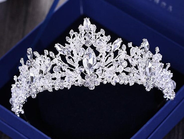 Bridal Wedding Accessory Crystal Bridal Crown Wedding Veils Vintage Crystal Wedding Accessories Fashion Bridal Jewelry Free Shipping