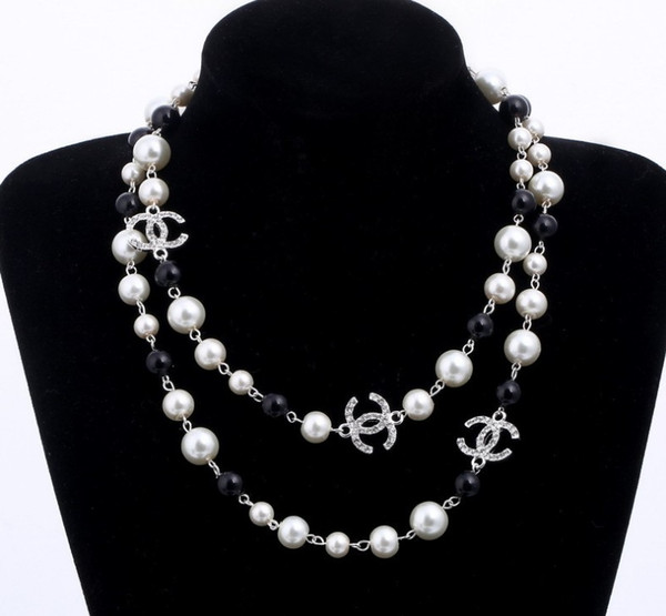 Necklace Simulated Pearl Flowers Necklace Women Fashion Jewelry bijoux femme free shipping 001