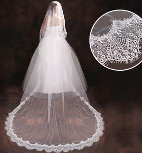 Wholesale hot Bridal wedding accessories new modeling bride 3 meters double layer soft yarn veil T305