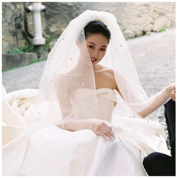 Stunning Bridal Veils Long 1.5*3m Long Wedding Veils with Comb Soft Tulle with Comb Wedding Accessories Free Shipping