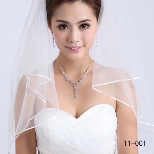 New Best Selling 1T White Wedding Bridal Satin Ribbon Edge Accessor Satin Ribbon Cheap Accessories Women's Veils 