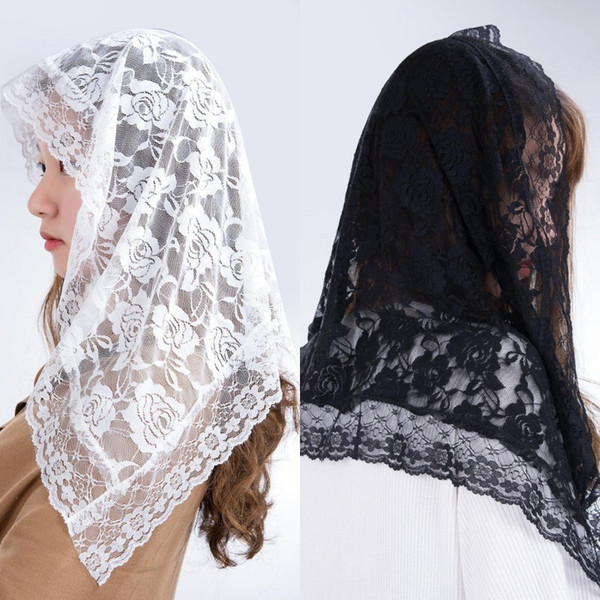 New White Black One Layer Lace Wedding Bridal Veil Blusher Face Veil Without Comb Lace Edge Wedding Accessories voile mariage CPA1825