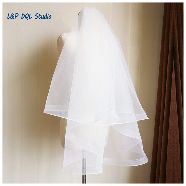 White Ivory bridal Veils Short Wedding Veils with Comb High Quality Wedding Accessories Bridal Veils New Arrival Romantic Satyle