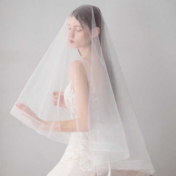 2022New Design Cheap Wedding Soft Tulle Bridal Veil High Quality White Veils for Wedding CPA1431