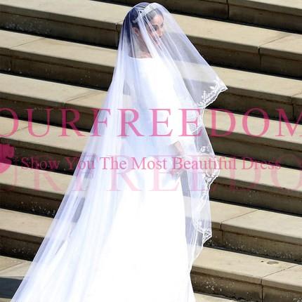 Modest Princess Harry Megan Wedding Veils Long Catheral Church Bridal Veils 3M 5M Custom Made High Quality