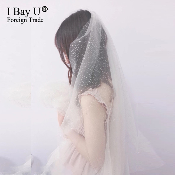 3.5 Meter Ivory Champange Cathedral Wedding Veils Long Cut Edge Bridal Veil with Comb Wedding Accessories Bride Mantilla Glitter Veils