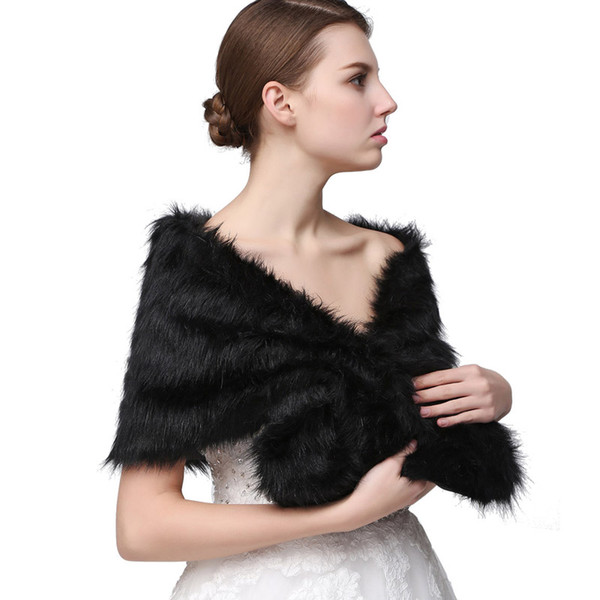 Half Sleeve Women Winter Wedding Faux Fur Jacket Bolero Wraps Bridal Coat Wedding Bolero Fur Bridal Shurg 17002