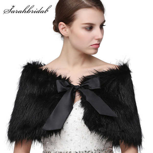 2022Cheap $8 Winter New Arrival Fur Jacket Wrap Shrug Bolero Coat Wrap Shawl Cape Bridal Wedding Shawl Bridal Wedding Accessories Hot 17001