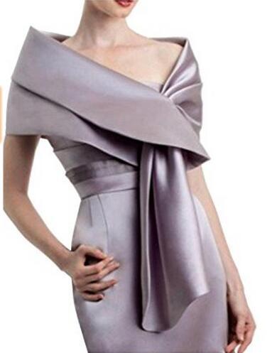 Various Colors Wholesale Price Formal Long Satin Shawl Free Shipping 100% Good Quality Ladies Wraps 170*30