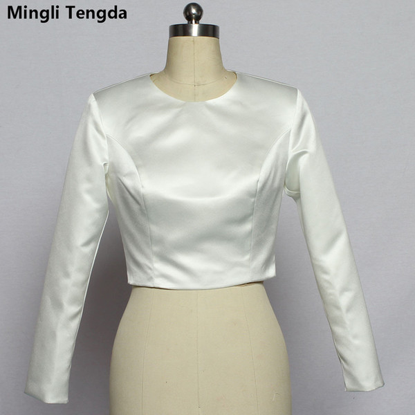 Long Sleeve Wedding Bolero Bridal Jacket Bridal Coat Wraps Bolero Casamento Bolero De Novia Wedding Accessoires Mingli Tengda