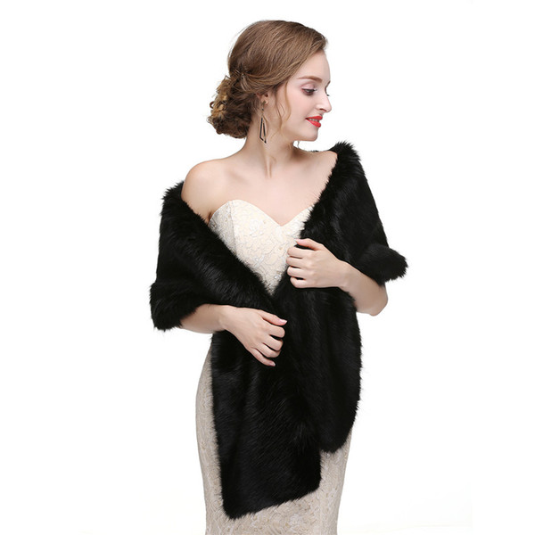 Bridal Winter Warm Shawl High-grade Fur Wedding Dress fox Fur Vest Wedding Boleros Bride Wraps Cape Bridal Jacket Mingli Tengda