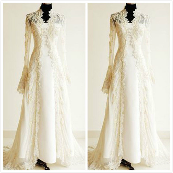 Solovedress New Arrival Wedding Jackets Long Sleeve Bolero Mariage Lace Women Shrug Bridal Shawl 2018 Wedding Accessories