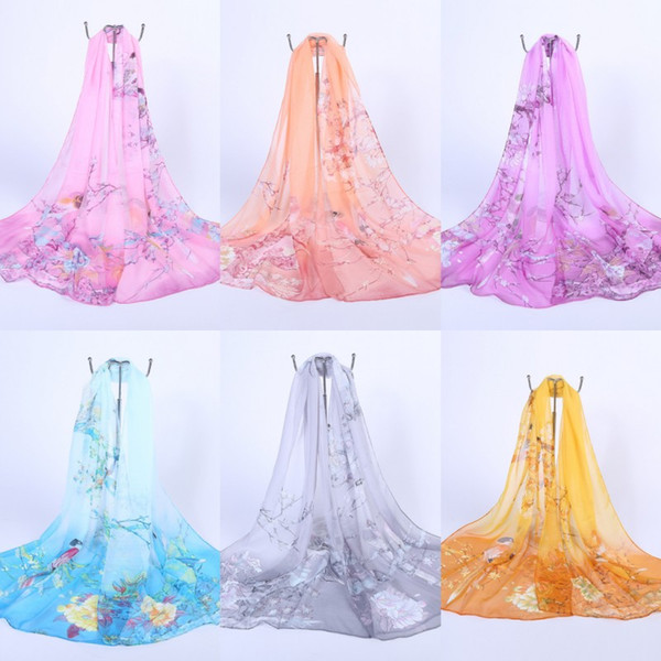 Under $5 Free Shipping Chiffon Bridal Wraps Shawls For Women Fashion Wears 160*50cm Lady Beach Swimwear Scarfs CPA1290