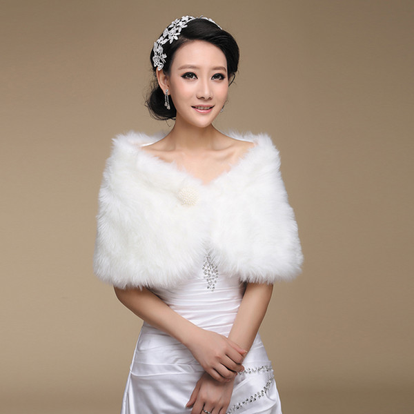 2019 Wedding & Events Bridal Accessories Bridal Wraps & Jackets Fur Shawl Winter Thicken Keep Warm Jacket