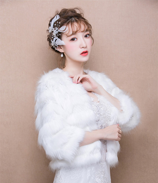 Bridal Shawl Wedding Dresses Long Sleeve Bigger Sizes Warm Coat Korean Style 7 color Free Size