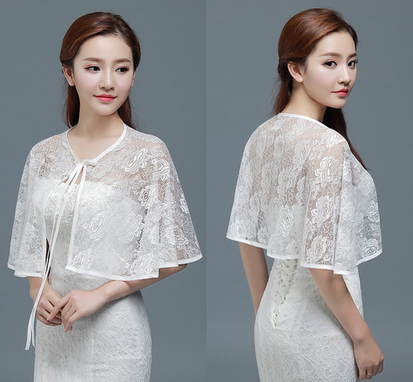 Cheap Bridal Lace Jacket Wedding Capes For Bridal Wedding Shawl Summer Bridal Jackets Wraps For Party Evening