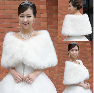 2017 Free shipping In Stock white Faux Fur Wedding Bridal Winter Wrap Shawl Scarf Cold Weather Coat