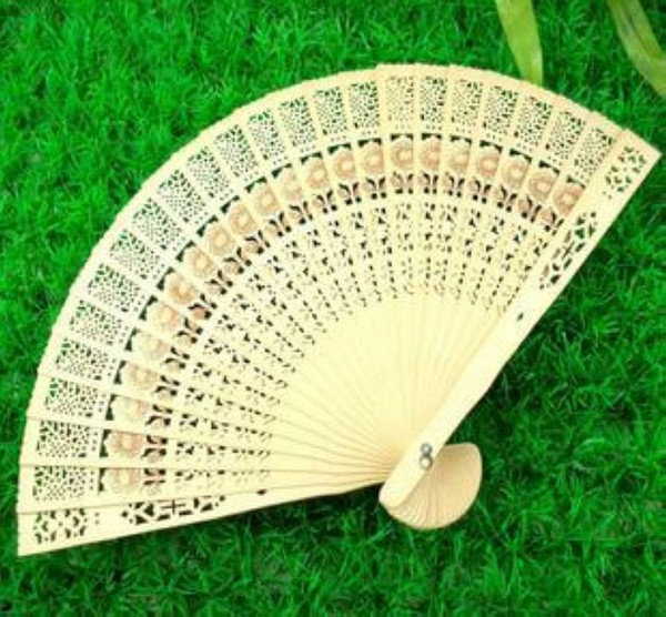 Wedding Shower Favor Chinese Bridal Party Wood Wooden Folding Hand Summer Fan