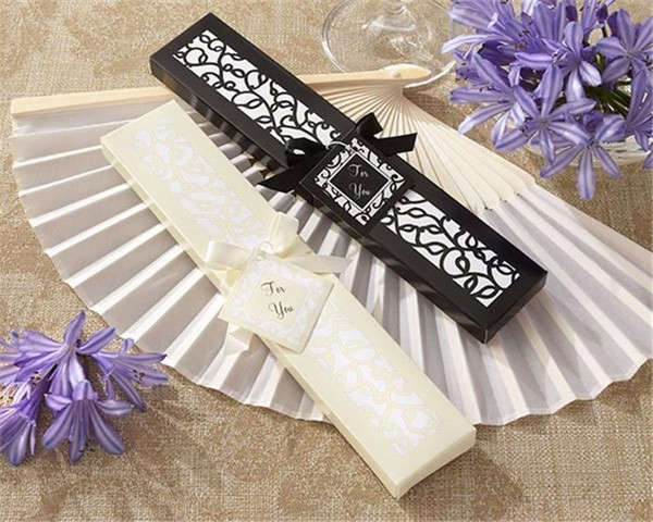 Hot Sale Chinese Imitating Silk Blank Side Hand Fans Wedding Fan Decoration Fan Bride Accessories Weddings Guest Gifts 50 PCS Per Package