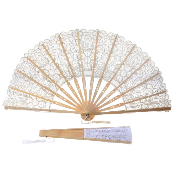 1PC Chinese Style Lace Hand Held Folding Fan Dance Party Birthday Party Decoration Favors Gift Women Dancing Hand Fans Decor