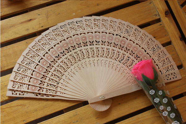 2015 New Wooden Hand Fans Portable Lady Wedding Handmade Folding Fans Cheap Wholesale 50pcs/Lot DHL Free Ship