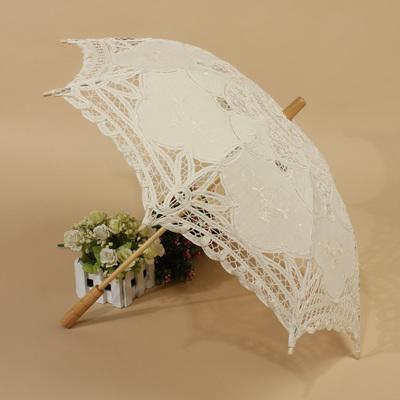 New Arrival White wedding Parasols handmade umbrellas Lace artifull Garden bridal Parasols For Bridal Bridesmaid Wedding Diameter 32 inches