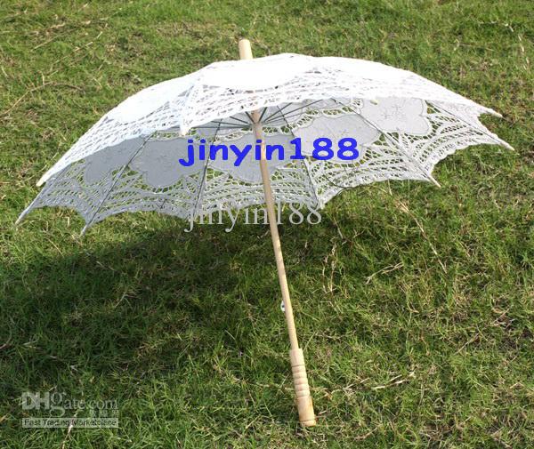 Battenburg / White / Lace Parasol Umbrella Wedding Bridal White @@001