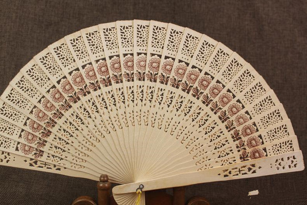 Bridal Wedding Fans Chinese Wooden Fans Bridal Accessories Handmade 8'' Fancy Cheap Wedding Favours Small Gifts for Guests Ladies Hand Fans