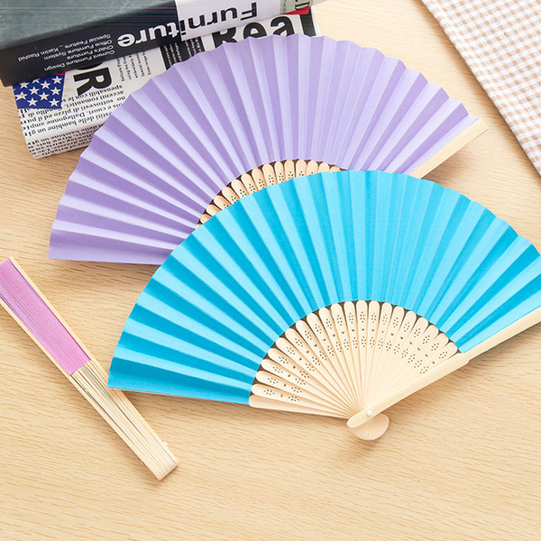 Lovely Chinese Bamboo Hand Fans Wedding Fan Bridal Accessories 2018 New Arrival Party Gift different color