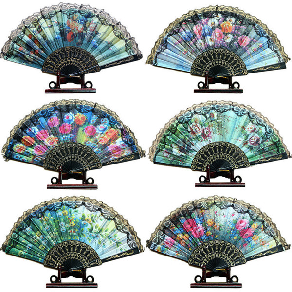 Black Lace Wedding Fans Ladies Hand Fans Retro Bun Deco Fans Handmade Wedding Tourism Guest Gift