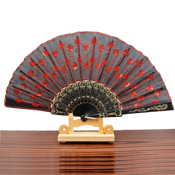 Spanish Style Chinese Hand Held Folding Fans Wedding Party Gift