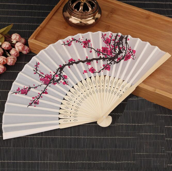 (80pcs/lot)FREE SHIPPING Hand-made Cherry Blossom Silk Fan Summer Wedding Favors Party Giveaway Gift For Guest