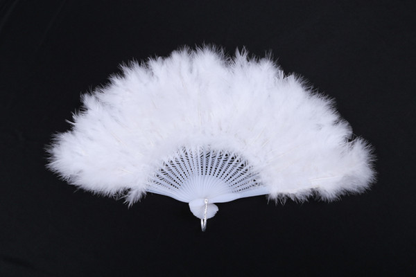 Wedding Accessories White stylish Soft Fluffy Wedding Hand Fan goose feather fan Dress Costume Dance props