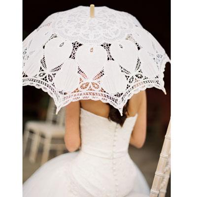 New Style Lace Bridal Parasols White Ivory Wedding Umbrella New Photography props 82cm Diameter 68CM length Beautiful Bridal Accessories