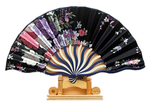 2016 Summer Hot Classic Tough Silk Pretty Flowered Chinese Craft Handheld Folding Hand Fan Style Printed Bamboo Keel Fans