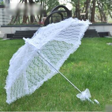 Lace Wedding Parasols white Bridal Umbrella Creative handcraft automatic Wedding Photography Props Wedding supplies direct selling