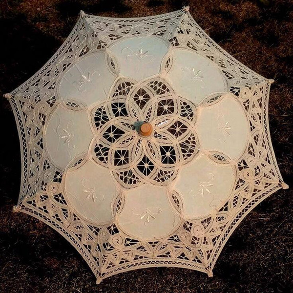 Handmade Craft Sun Umbrella European Style Lace Bridal Parasols 30 cm Radius Decorate Umbrella Dance Props