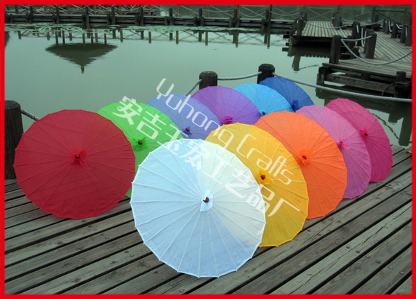 50pcs/lot assorted colors traditional Chinese silk parasol,wedding umbrella for bride