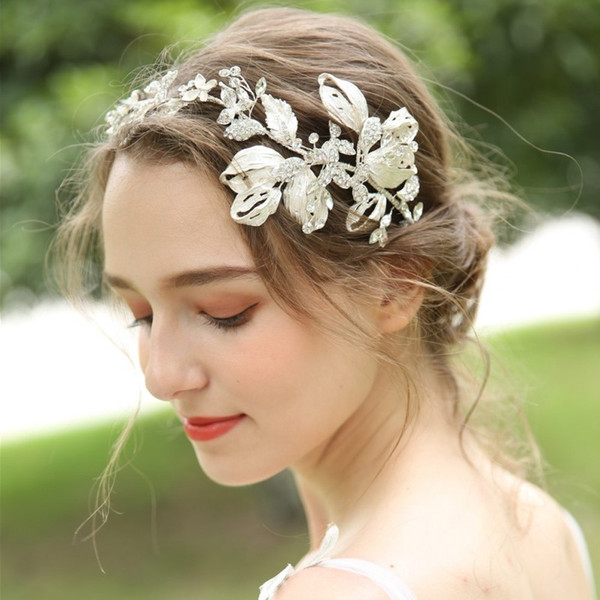 2019 Charming Silver Color Rhinestone Bridal Headpiece Handmade Wedding Tiara Hair Crown Women Prom Hair Accessories