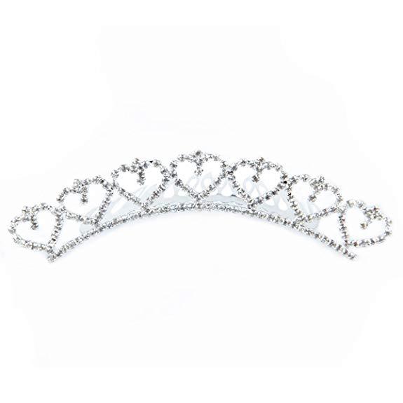 Clearbridal Tiara For Wedding Jewelry Crystal Rhinestone Pearl Hair Comb 18016