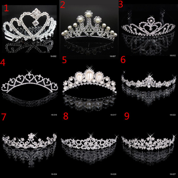 In Stock Free Shipping Rhinestone Crystal Wedding Party Prom Homecoming Crowns Band Princess Bridal Tiaras Hair Accessories Fashion