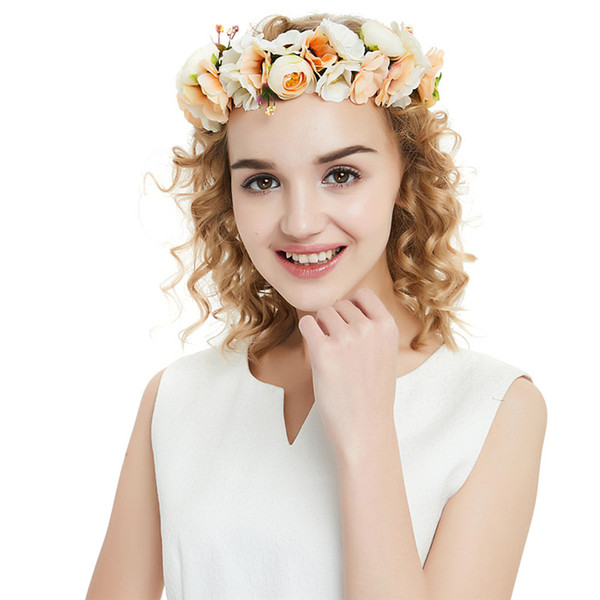 Flower Bridal Floral Crown Cute Hair Band Wreath Mint Head Wreath Wedding Headpiece Bridesmaid Women Hair Accessories CPA1893