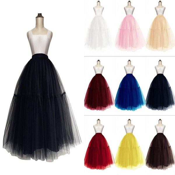 5 Layers Women Petticoat for Wedding Bridal Dress Tulle Tutu Skirt Prom Evening Ball Gown Underskirts CPA1091