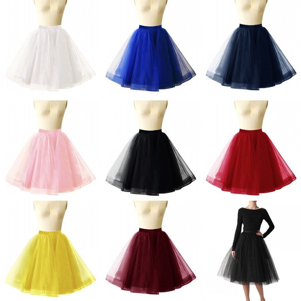 10 Colors Short Wedding Petticoat Skirts Tulle Crinoline Underskirt Tutu For Girl Cheap Wedding Accessories CPA1090