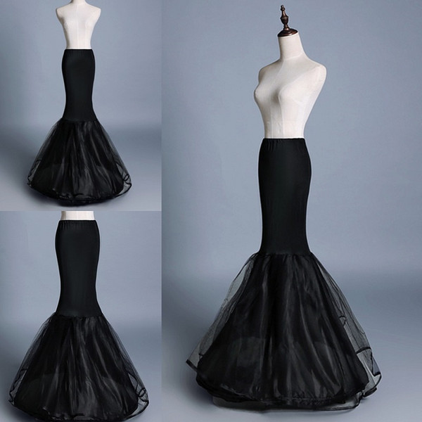 New Black Sheath Petticoat Underskirt For Memaid Wedding Dresses Wedding Accessories Taffeta 2 Layers CPA1197