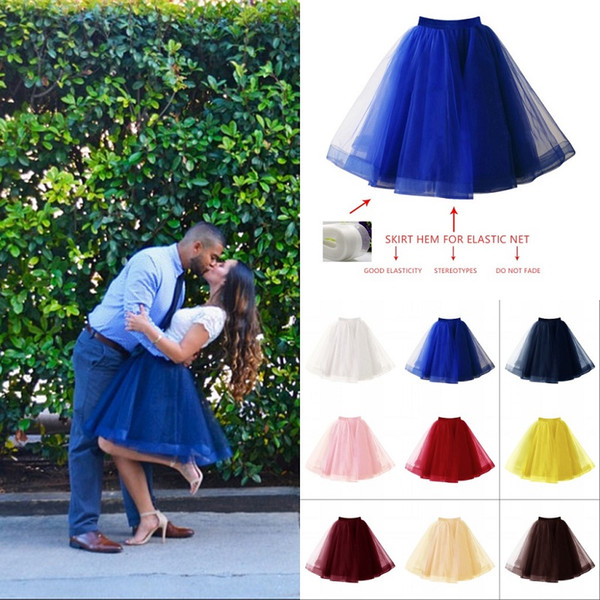 10 Colors Cheap Tulle Petticoat Puffy Party Dresses Underskirt for Homecoming Cocktail Dress Mini Skirts CPA1090