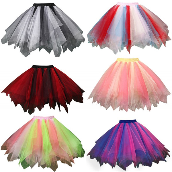 New Cheap Puffy Tutu Petticoats Wedding Tulle Underskirt Girls Sexy Mini Skirt Jupon Layers CPA782