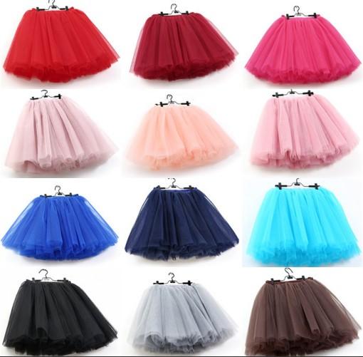 Puffy Tulle Tutu Skirt Girls Short Petticoat A Line 6 Layer Caroline With Bow Belt CPA1002