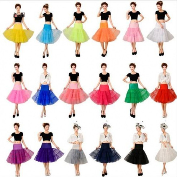 Retro Underskirt Woman Wedding Bridal Petticoat Crinoline Short Tulle Skirt Rockabilly Tutu Wedding Accessories Jupon Mariage cpa423