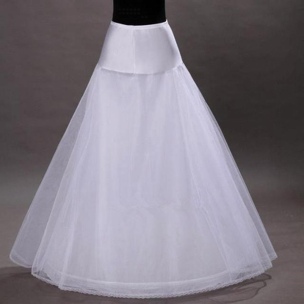 Hot Sale Three Layers Hoop-less White Bridal Petticoats A Line Wedding Prom Evening Dress Slip Petticoat Free Shipping Cheap CPA202